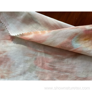 100% rayon tie dyed print fabric